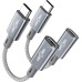2 Pack Lightning to USB C Adapter, Lightning Female to USB C Male Cable Adapter Type C Charger Connector Cable for iPhone 16 15 Pro Max Plus,iPad, Samsung S24/S23, Support Fast Charging & Data Sync